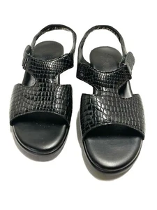 SAS Womens Suntimer Croc Print Patent Tripad Comfort Slingback Sandals Size 7.5M - Picture 1 of 6