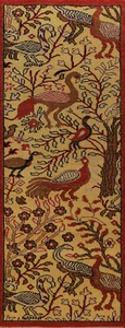 Exquisite Zeigler Animal Pictorial Wool 8 ft. Runner Rug Hand-Knotted 3x8 ft - Picture 1 of 18