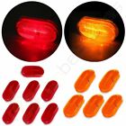 7 Red &amp; 5 Amber LED 12V RV Trailer Side Marker Lamp Truck Lorry Clearance Lights