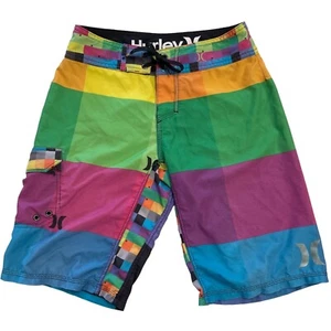 Hurley Youth 26/10 Phantom Board Shorts Colorblock 4 Way Stretch Swim Surf - Picture 1 of 16