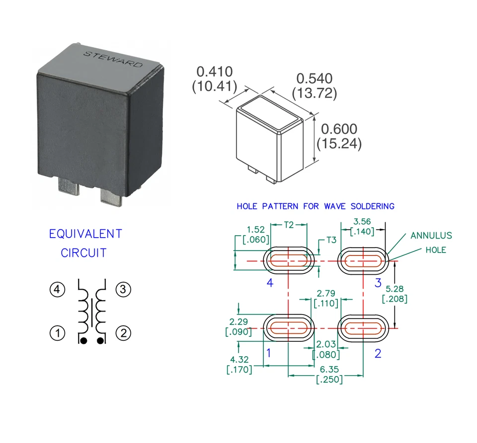 Filtro bobina estranguladora modo común CM5441Z161B-10 75A 340V CM5441 Laird CM5441 Foto 1 de 1