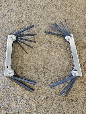 Bondhus Metric Sae Standard Folding Hex Key Wrench Set 14592 14591 USA - Image 1 of 4