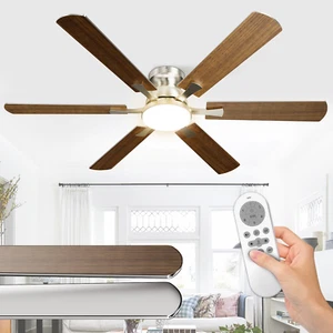 132Cm Grande Ventilatore Da Soffitto Con Luce Doppia Faccia Pale, Silenzioso Ven - Foto 1 di 12