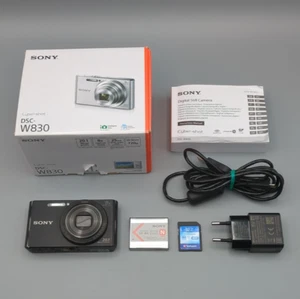 Sony Cyber-Shot DSC-W830 20.1MP 8x Digital Camera Black, 32GB SD, Charger, READ - Foto 1 di 23