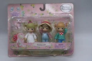 Precious Moments Figure By Play Along Country Lane Annie Tommy Pig Goose Set Lot - Picture 1 of 2