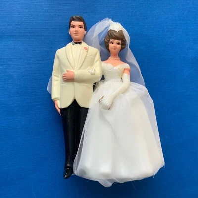 "Pareja de boda vintage Wilton Cake Topper 4,5"" de alto" Foto 1 de 4