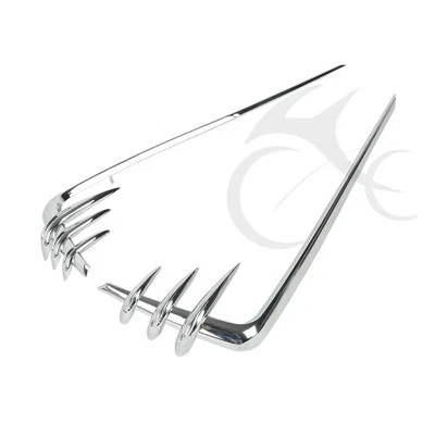 Tapa de alforja rígida cromada detalles para Harley Touring Road King Dresser 1993-2013 Foto 1 de 4