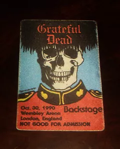 Seltener GRECLABLE DEAD BACKSTAGE PASS Wembley London England 30.10.1990 - Bild 1 von 2