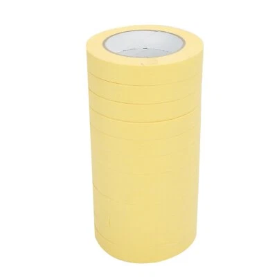 1 Sleeve/12 Rolls  - 06652 Yellow Masking Tape - 3/4" Paper Automotive Refinish Foto 1 de 4