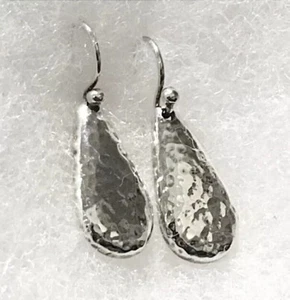 BARSE Hammered Teardrop Sterling Silver Earrings - Picture 1 of 8