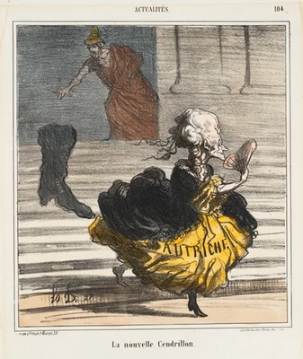 H. DAUMIER (1808-1879), "La nouvelle Cendrillon", um 1866, Lithographie - Bild 1 von 4