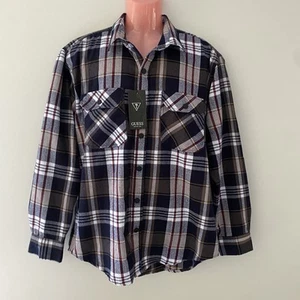 Guess USA Button Up Long Sleeve Dress Shirt Mens Size XXL Slim Fit New With Tags - Picture 1 of 7