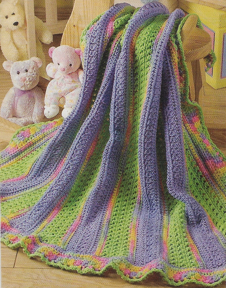 Rainbow Nap-ghan Baby/Toddler Afghan crochet PATTERN INSTRUCTIONS - Image 1 of 1