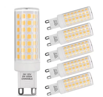 ARTIVA 3000K 40-Watt Equivalent G9 Dimmable LED Light Bulb (Set of 6) - Image 1 of 2