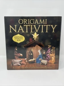 NATIVITÀ ORIGAMI con scatola portaoggetti ricordo - set completo - NUOVO - sigillato - Foto 1 di 4