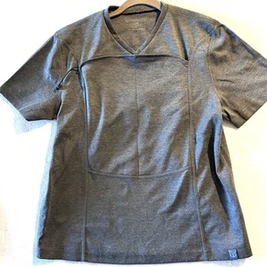 Lalabu Papa Shirt L grau Kurzarm Stretch Tasche Bonding Babytrage Neu ohne Etikett - Bild 1 von 11
