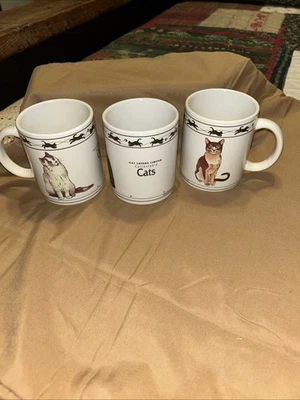 Vintage Houston Harvest Cat Lovers Limited Collection Mugs 10oz Very Cute - Image 1 of 4