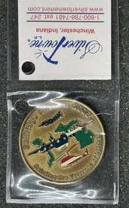 2005 Saluting Vietnam Veterans Selfridge Air Base SilverTowne Coin w/ Color - Picture 1 of 3