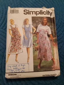 90s Simplicity Sew Pattern 7666 Misses Button Front Jumper & Knit Top Sz 16-22 - Picture 1 of 2