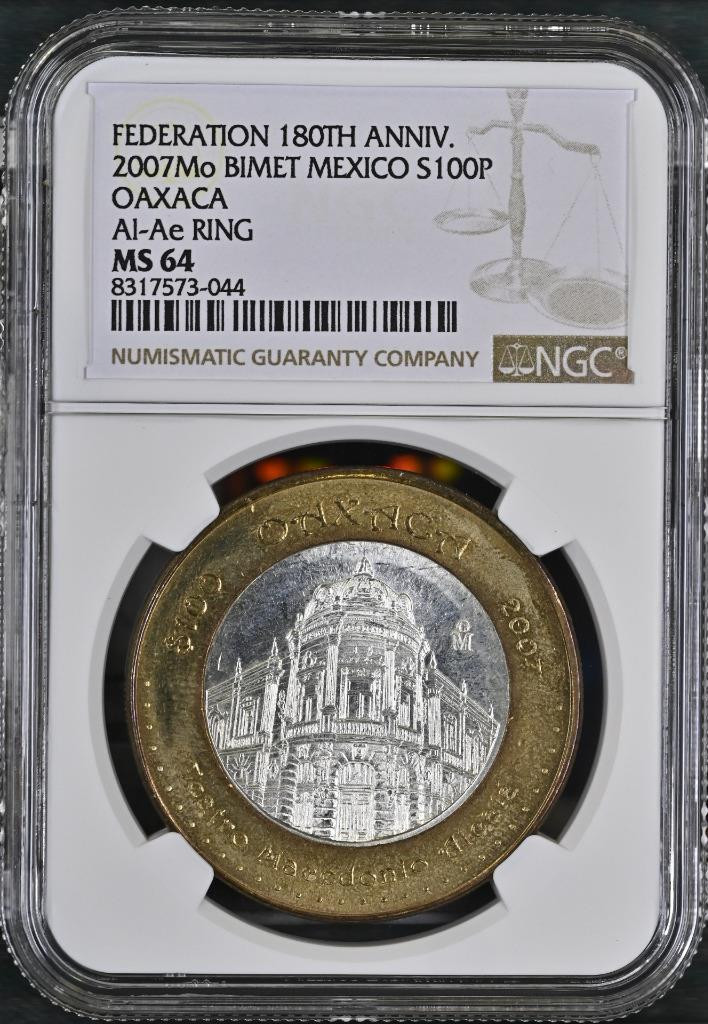 値下げ Mexico coin 2004 100 Peso 銀貨新品 Mexico 100 Pesos Silver Center Coin, 2004 KM# 748 Bimetallic