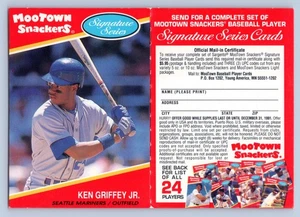 🧨 Ken Griffey Jr. Seattle Mariners #4 1991 Mootown Snackers Signature Series - Imagen 1 de 2