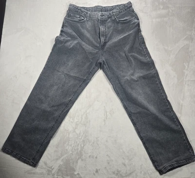 Pantalones de mezclilla rectos relajados Wild Fable años 90 12 negros lavados años 90 grunge Y2K ropa de calle Foto 1 de 4