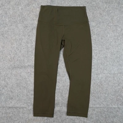 Leggings Lululemon para mujer 6 Wunder Under Crop Olive tiro alto Luxtreme 21" Run Foto 1 de 4