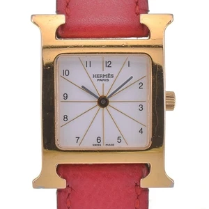 HERMES H watch HH1.201 white Dial Quartz Ladies Watch I#142535 - Imagen 1 de 10