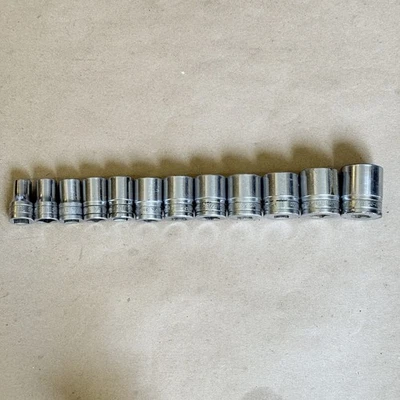Snap-on 1/2" Drive SAE Socket Set 7/16" to 1-1/8" USA Tools 12pc - Image 1 of 4