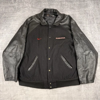 Chaqueta Team Canada Para Hombre 2XL Negra Cuero Universitario De Colección Nike Hockey Lana Universitaria Foto 1 de 4