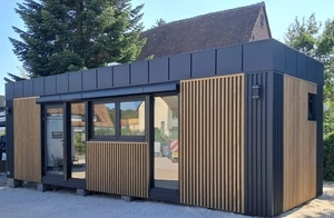 Gastronomiecontainer 9x3 | Bürocontainer | Verkaufscontainer | Imbisscontainer - Bild 1 von 7