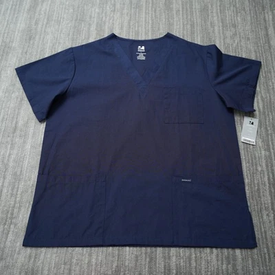 Dagacci Scrubs Medical Uniform Women and Men Scrubs Shirts Medical Top Blue L - Image 1 of 4