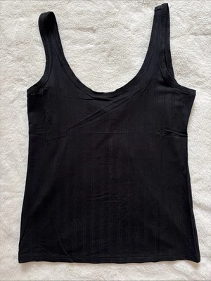 Camiseta sin mangas Victoria's Secret ultra fina modal negra cami camisa cuello redondo mediana M Foto 1 de 4