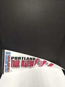 Portland Trail Blazers Vintage 1990 Western Conference Champions Felt Pennant - Picture 1 of 11