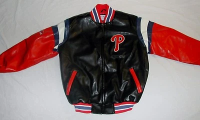 CHAQUETA DE CUERO SINTÉTICO ROPA AUTÉNTICA PHILADELPHIA PHILLIES PARA HOMBRE M L XL 2X NUEVA CON ETIQUETAS Foto 1 de 4