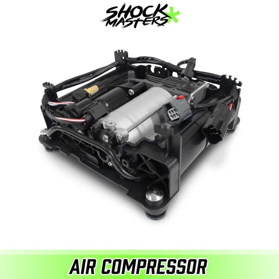 Air Ride Suspension Air Compressor w/ Cage for 2006-2012 Land Rover Range Rover - Imagem 1 de 1