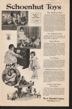 1920 Schoenhut Toy All Wood Doll Piano Humpty Mpty Ad9768