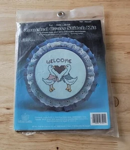 Kit de punto de cruz contado California Country BIENVENIDO #7501 gansos - Imagen 1 de 2