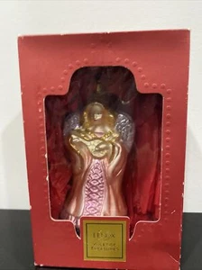 Lenox Old World Angel With Lute Glass Christmas Ornament Germany - Picture 1 of 9