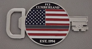 Federal Bureau of Prisons FCI Cumberland, MD, Adam Folger Key/Bottle Opener Coin - Picture 1 of 2