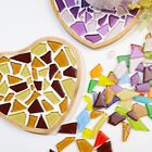 200g Crystal Crush Glass Mosaic Tiles Irregular Clear for DIY Craft