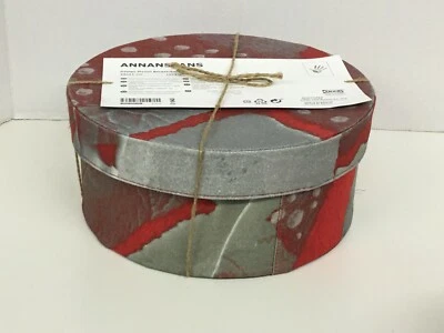 IKEA ANNANSTANS Caja con Tapa, Hecho a Mano Rojo NUEVO Foto 1 de 4