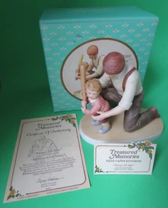 1985 Treasured Memories "Future All Star" Porcelain Figurine Dad/Son IOB w/ COA - Picture 1 of 14