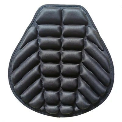 Black Lycra Comfort Gel Seat Cushion Cover Shock Absorb Pad Fits For Motorcycle - Image 1 of 4