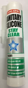 #Evo-Stik Professional Sanitary Stay clear Silicone Sealant 290ml free postage - Picture 1 of 2