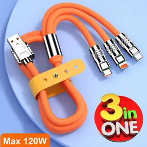 3 in 1 Fast USB Charging Cable Universal Multi Function Cell Phone Charger Cord - Picture 1 of 19