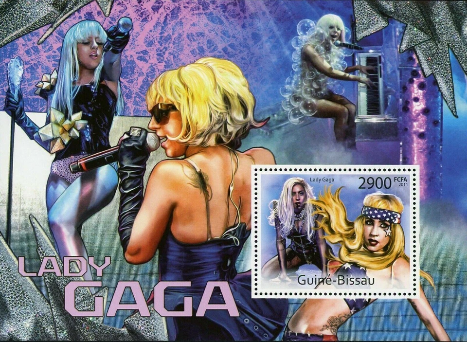 Sello Lady Gaga cantante estadounidense música pop S/S MNH #5696 / Bl.980 Foto 1 de 4