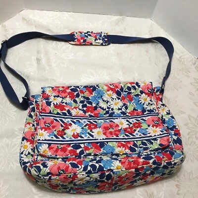 Vera Bradley Crossbody Floral Messenger Laptop Work Office Bag Summer Cottage - Image 1 of 4