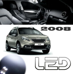 Pour Peugeot 2008 12 Ampoules LED Blanc éclairage plafonnier coffre Miroirs sols - Imagen 1 de 5