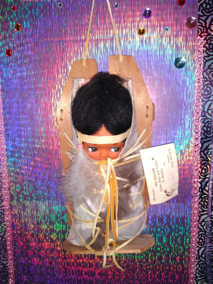 🦄MS Squaw Indian Arts Crafts Western Shoshone Tribal Roll 0135 Детская Индейская Кукла - Изображение 1 из 4